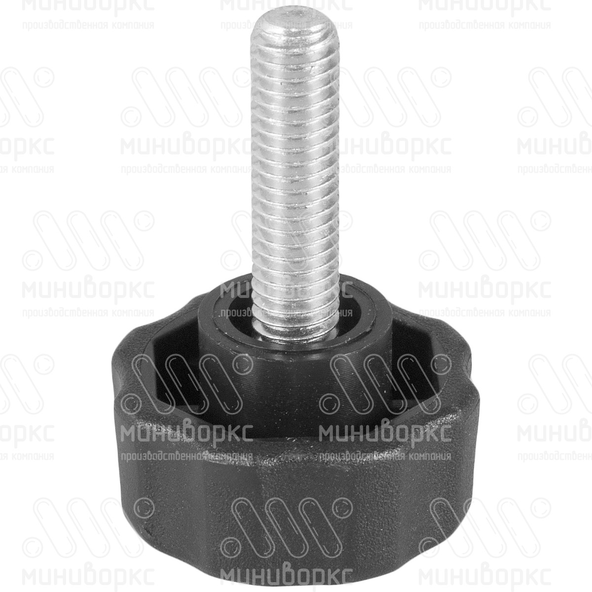 Фиксатор пластиковый с рукояткой m6x15 25 – Ф25М6-15ЧС | картинка 1