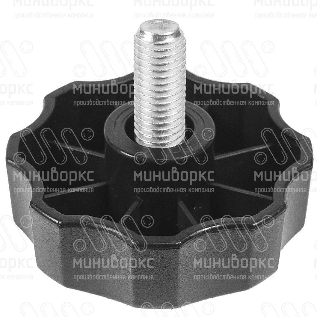 Фиксатор пластиковый с рукояткой m10x35 60 – Ф60М10-35ЧН | картинка 1