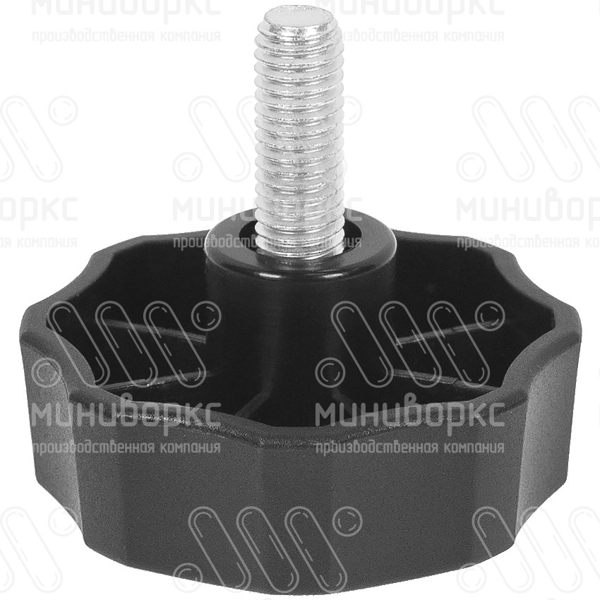 Фиксатор пластиковый с рукояткой m10x20 50 – Ф50М10-20ЧС | картинка 1