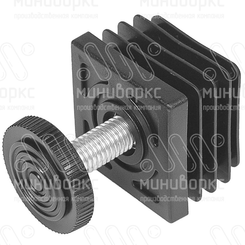 Комплекты квадратных заглушек с опорами 40x40 – 40-40M8.D32x15 | картинка 3