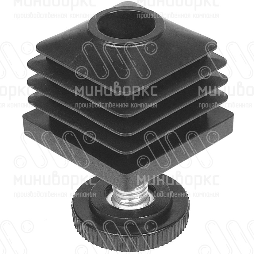Комплекты квадратных заглушек с опорами 40x40 – 40-40M8.D32x15 | картинка 1